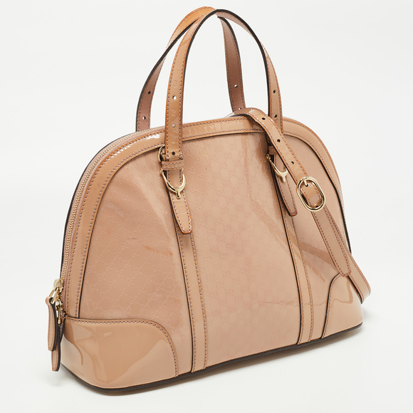 GUCCI Pink Microssima Patent Leather Nice Dome Satchel - Picture 3 of 8